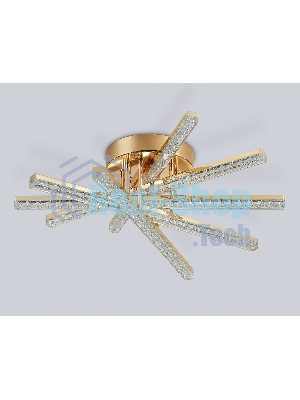 Потолочный светодиодный светильник FA8897 GD золото 65W 3000K-6400K 600*580*190 (ПДУ РАДИО 2.4G)