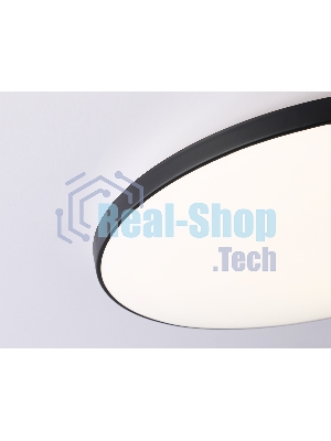 Потолочный светодиодный светильник Ambrella light FZ1224 BK черный IP44 13W 4200K D232*50 (Без ПДУ)