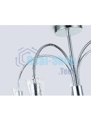 Люстра Ambrella light LH55651/5 СH/CL хром/прозрачный E14*5 max 40W D600*440