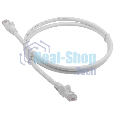 Патч-корд LANMASTER LSZH UTP cat.6, 0.5 м, серый