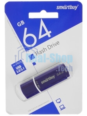 Флешка USB Smartbuy CROWN BLUE (SB64 GbCRW-Bl), 64 Gb, USB 3.0, R/W 75/25, синий