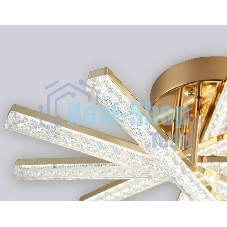 Потолочный светодиодный светильник FA8897 GD золото 65W 3000K-6400K 600*580*190 (ПДУ РАДИО 2.4G)