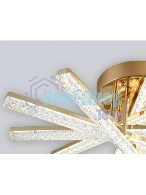Потолочный светодиодный светильник FA8897 GD золото 65W 3000K-6400K 600*580*190 (ПДУ РАДИО 2.4G)
