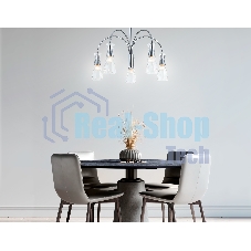 Люстра Ambrella light LH55651/5 СH/CL хром/прозрачный E14*5 max 40W D600*440