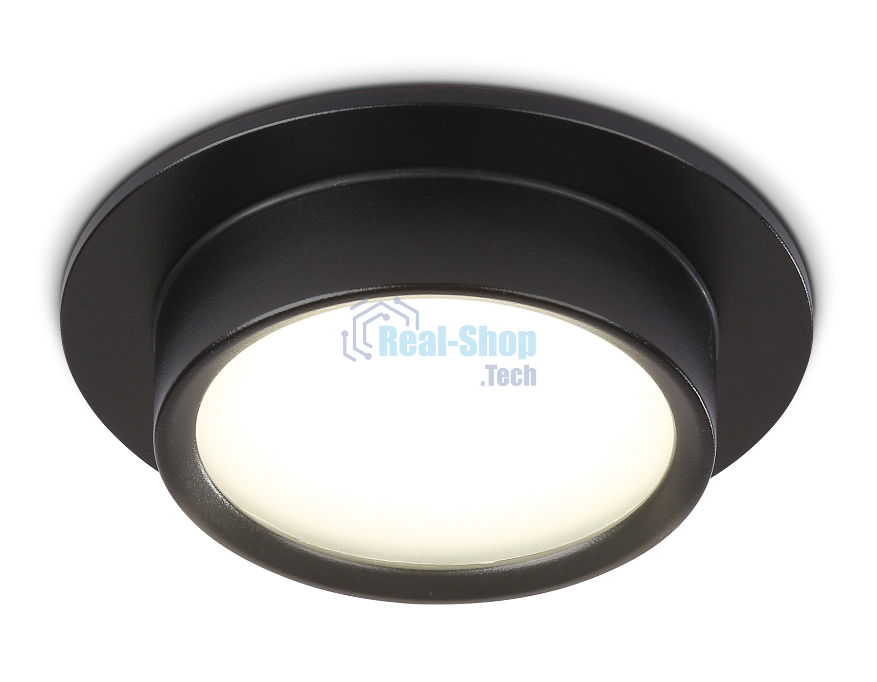 Светильник встраиваемый Ambrella light TN6735 BK черный IP44 GX53 D110*57