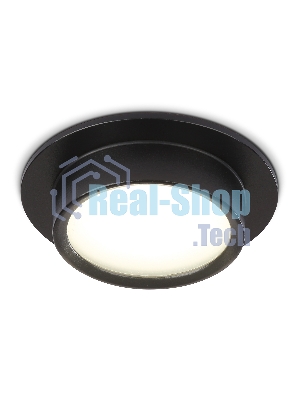 Светильник встраиваемый Ambrella light TN6735 BK черный IP44 GX53 D110*57