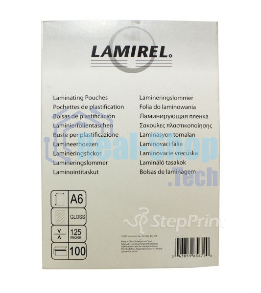 Пленка для ламинирования Lamirel LA-7866201 А6, 125мкм, 100 шт.
