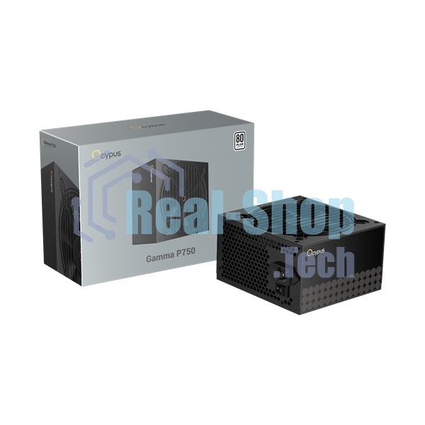 Блок питания 750W Ocypus Gaммa P750 BK (ATX, 80 PLUS, APFC, 20+4 pin, 120мм fan, PCI-E 6+2Px4, 6xSATA) (Gaммa-P750-W1HDBK024X-EU)