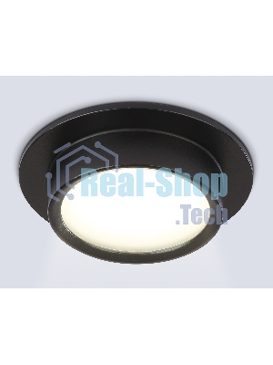 Светильник встраиваемый Ambrella light TN6735 BK черный IP44 GX53 D110*57