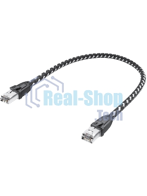 Патч-корд GCR PROF прямой 3.0m, UTP медь cat.6, STRONG черно-белый нейлон, ethernet high speed 10 Гбит/с, T568B, GCR-52778