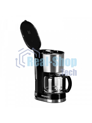 Кофеварка капельная Redmond RCM-M1507 черный/серебристый, исп. кофе - молотый, 0.6 л, 600 Вт