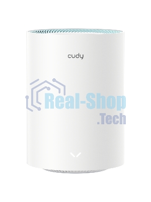 Бесшовный Mesh роутер Cudy M1300 (M1300 2-PACK) AC1200 10/100/1000BASE-TX/Wi-Fi белый (упак.:2шт)