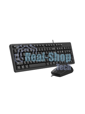 Комплект клавиатура+мышь A4Tech KK-3330 проводной, USB, 1200 DPI, чёрный