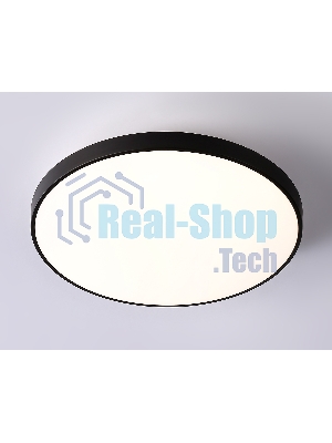 Потолочный светодиодный светильник Ambrella light FZ1224 BK черный IP44 13W 4200K D232*50 (Без ПДУ)
