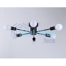 Светильник Ambrella light TR80402/6 BK черный E27/6 max 60W D780*150