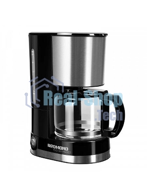 Кофеварка капельная Redmond RCM-M1507 черный/серебристый, исп. кофе - молотый, 0.6 л, 600 Вт