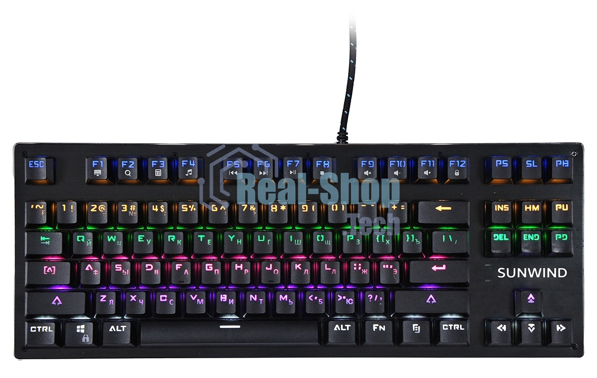 Клавиатура SunWind SW-K900G проводная, USB Type-A, чёрный