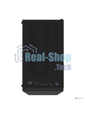 Компьютерный корпус Miditower ExeGate EVO-8227 (ATX, без БП, 2хUSB+1хUSB 3.0+HD Audio, черный, 3 вент. с RGb подсветкой, боковая панель - закаленное стекло)
