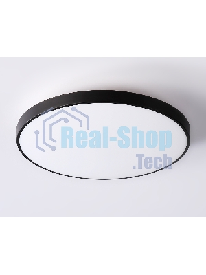 Потолочный светодиодный светильник Ambrella light FZ1224 BK черный IP44 13W 4200K D232*50 (Без ПДУ)