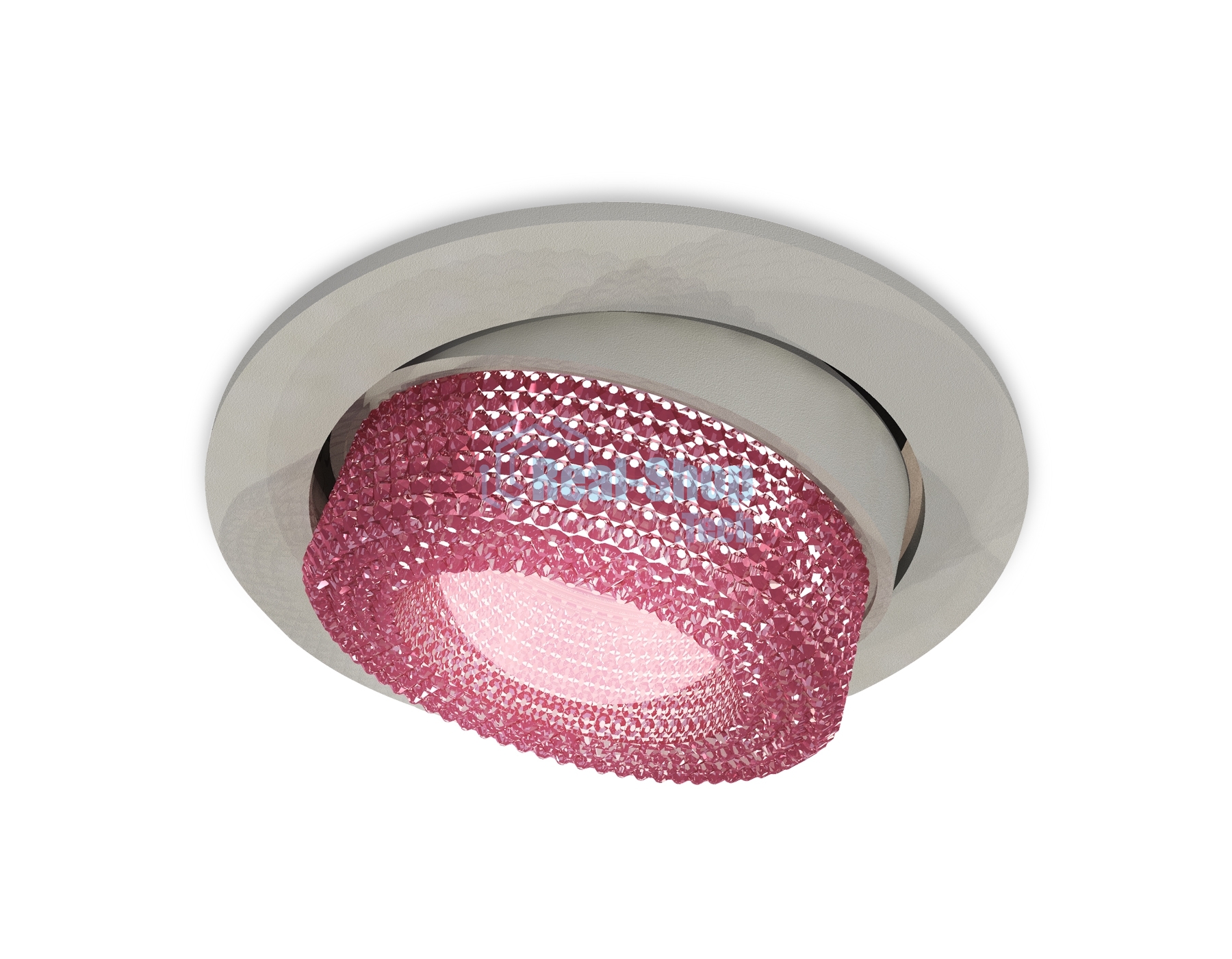 Комплект встраиваемого поворотного светильника Ambrella light XC7653062 SGR/PI серый песок/розовый MR16 GU5.3 (C7653, N7193)