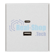 Розетка Kranz STRONG USB-A+Type-C 3А с функцией быстрой зарядки жемчуг