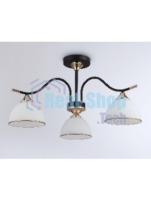 Светильник Ambrella light TR3161/3 BK/FGD черный/золото E27/3 max 60W D580*300