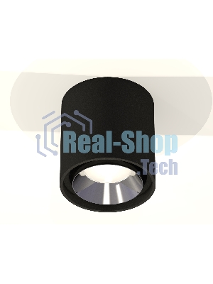 Светильник Ambrella Light XS7723003 SBK/PSL черный песок/серебро полированное MR16 GU5.3 (C7723, N7032)