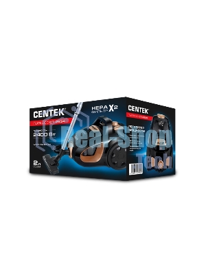 Пылесос Centek CT-2534 черный/бронзовый, 450/2400 Вт, уборка сухая, пылесборник контейнер 2 л