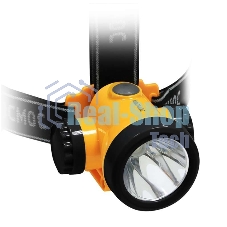 Фонарь светодиодный аккум. налобный Космос литиевый H3W 2 режима 3Вт LED 1.5А.ч зарядка от USB