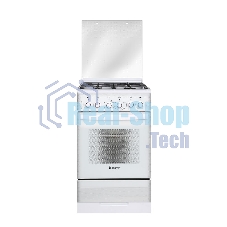 Плита газовая Gefest ПГ 5300-02 0040 белый, конфорок 4 шт, духовка 52 л, 50 см x 85 см x 58.5 см