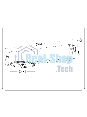 Крепеж трековый для корпуса A2541 WH белый DIY D85mm 232*83*55