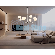 Люстра Ambrella light LH53003/8 SN/FR сатин никель/белый матовый G9*8 max 40W D830*680
