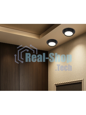 Светильник встраиваемый Ambrella light TN6735 BK черный IP44 GX53 D110*57