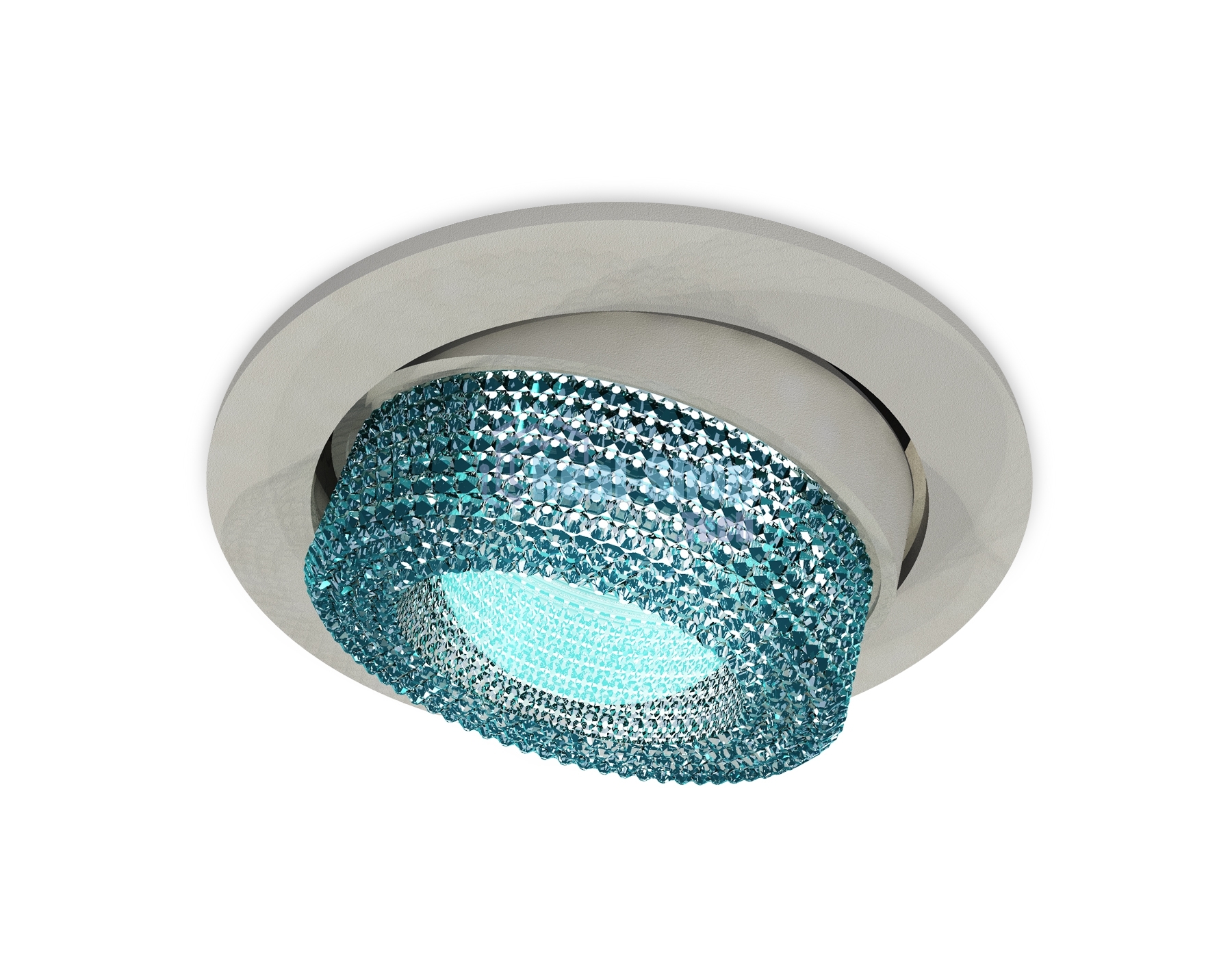 Комплект встраиваемого поворотного светильника Ambrella light XC7653063 SGR/BL серый песок/голубой MR16 GU5.3 (C7653, N7194)