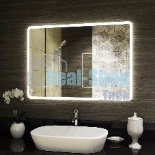 Зеркало Bau Stil 100х70, LED подсветка, сенсор, пластиковый защитный корпус