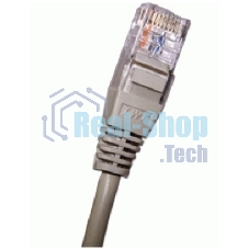 Патч-корд 2-х парный TWT UTP cat.5e, с заливными колпачками, 1.0 м, серый