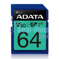 Флеш карта SD ADATA 64Gb ADATA Premier Pro SDXC Class 10 UHS-I U3 V30S 95/60 MB/s