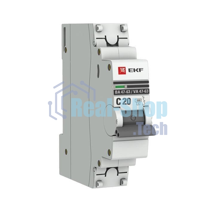 Выключатель автоматический EKF mcb4763-1-20C-pro 1P 20А (C) 4,5kA ВА 47-63 EKF PROxima