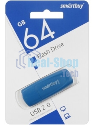 Флешка USB Smartbuy Scout Blue (SB064Gb2SCB), 64Gb, USB 2.0, R/W 15/8, синий