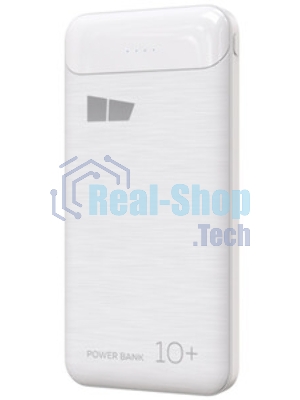 Портативный аккумулятор More choice (4620202550606) PB55-10 с кабелем 1USB 3.0A - 10000mAh белый