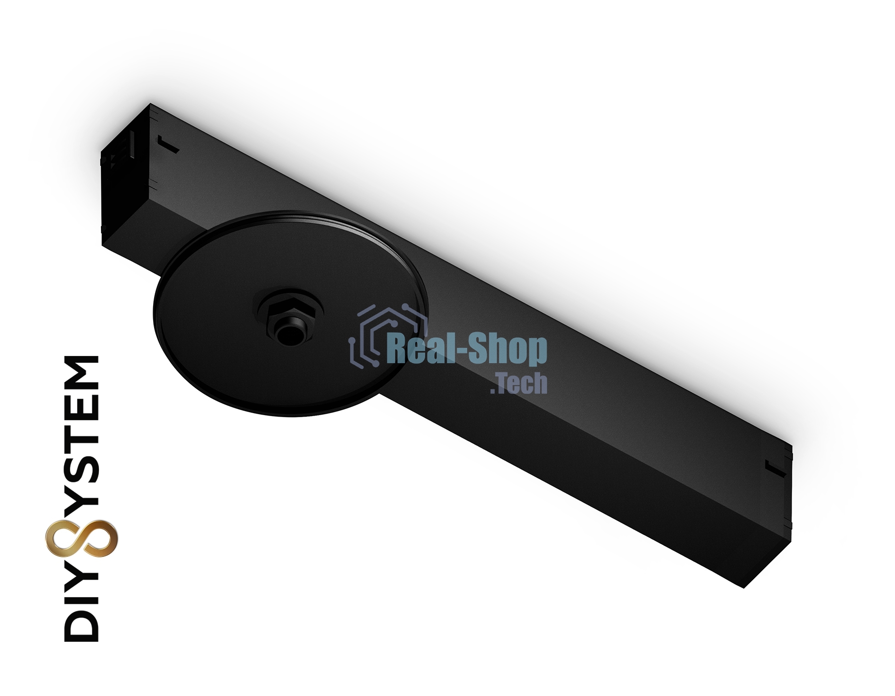 A2542 BK черный крепеж трековый для корпуса DIY D85mm 232*83*55
