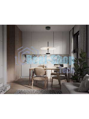 Светильник Ambrella light LH72601 BK/WH черный/белый 6W 3000K D300*260-1770