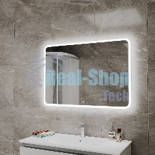 Зеркало Bau Stil 100х70, LED подсветка, сенсор, пластиковый защитный корпус