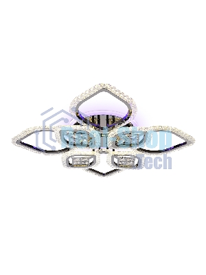 Светильник Ambrella light FA2835/4+4 DCH черный хром 3000K/4200K/6400K 118W 750*750*120 (ПДУ РАДИО 2.4G)