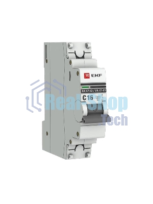 Выключатель автоматический EKF mcb4763-1-16C-pro 1P 16А (C) 4,5kA ВА 47-63 EKF PROxima