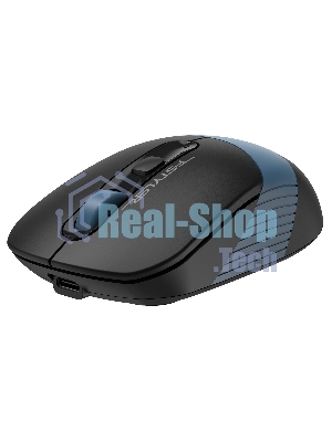 Мышь беспроводная A4Tech Fstyler FB10C черный/синий, 2000 dpi, радиоканал, Bluetooth, USB, кнопки - 4
