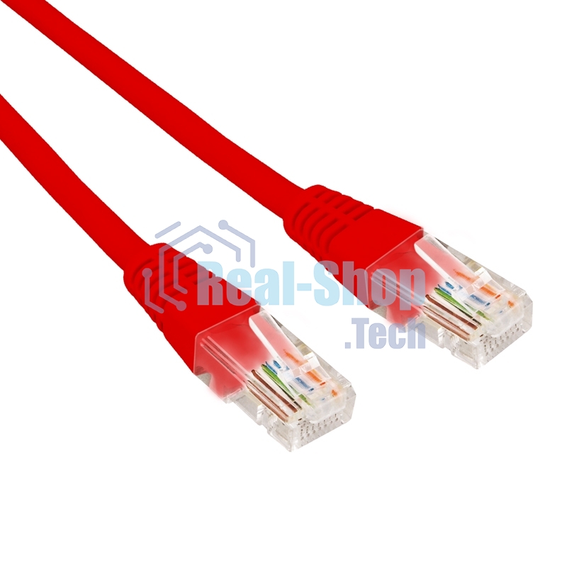 Патч-корд U/UTP Rexant cat.5e, RJ45-RJ45, 26AWG, ZH нг(А)-HF, красный, 2м