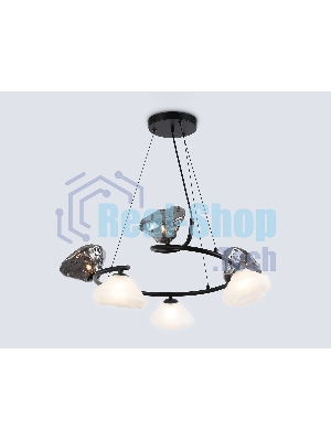 Светильник Ambrella light LH15003/6 BK/FR/SM черный/белый матовый/дымчатый G9*6 max 40W D630*1150