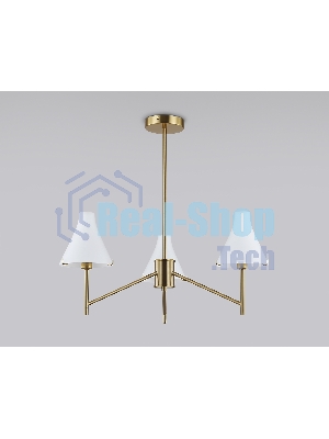Люстра Ambrella light LH57131/3 BS/FR латунь/белый матовый E14/3 max 40W D650*590