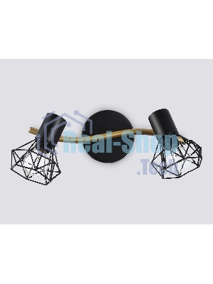 Светильник Ambrella light TR8656/2 BK/GD черный/золото E14/2 max 60W 330*100*185
